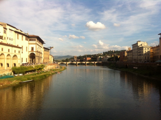 The view from Ponte Vecchio. Picture Perfect. 