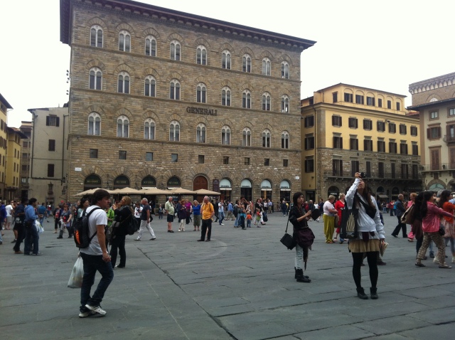 Where Savonarola was burned as a heretic. 